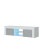 TV Unit 130cm Loom - White & Grey Gloss Doors and LED Lights 8
