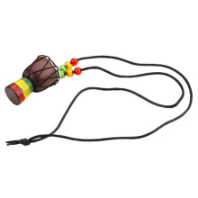 Mini Djembe Drum Pendant Necklace Handmade African Instrument Jewelry for Music Lovers Versatile Decorative Element or Unique Gift