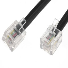 5m ADSL Cable With Gold Plated Contacts RJ11 Phone Socket Black Modem Router Internet Broadband