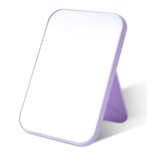 8Inch Desktop Makeup Mirror Portable Princess Square Vanity Table Desk WallHanging DualPurpose Travel Camping Purple