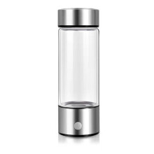 HydrogenRich Water Generator Bottle 420 Ml Titanium Quality Filter Portable Antioxidant Ionizer Silver