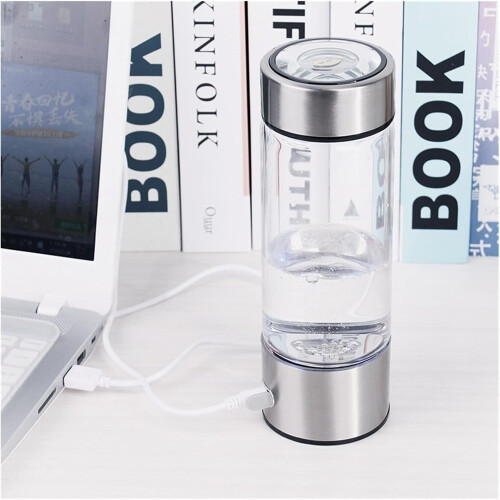 Water Filtration System HydrogenRich Water Cup 420 ml Portable Titanium Filter Ionizer Nero Model Efficiency 2