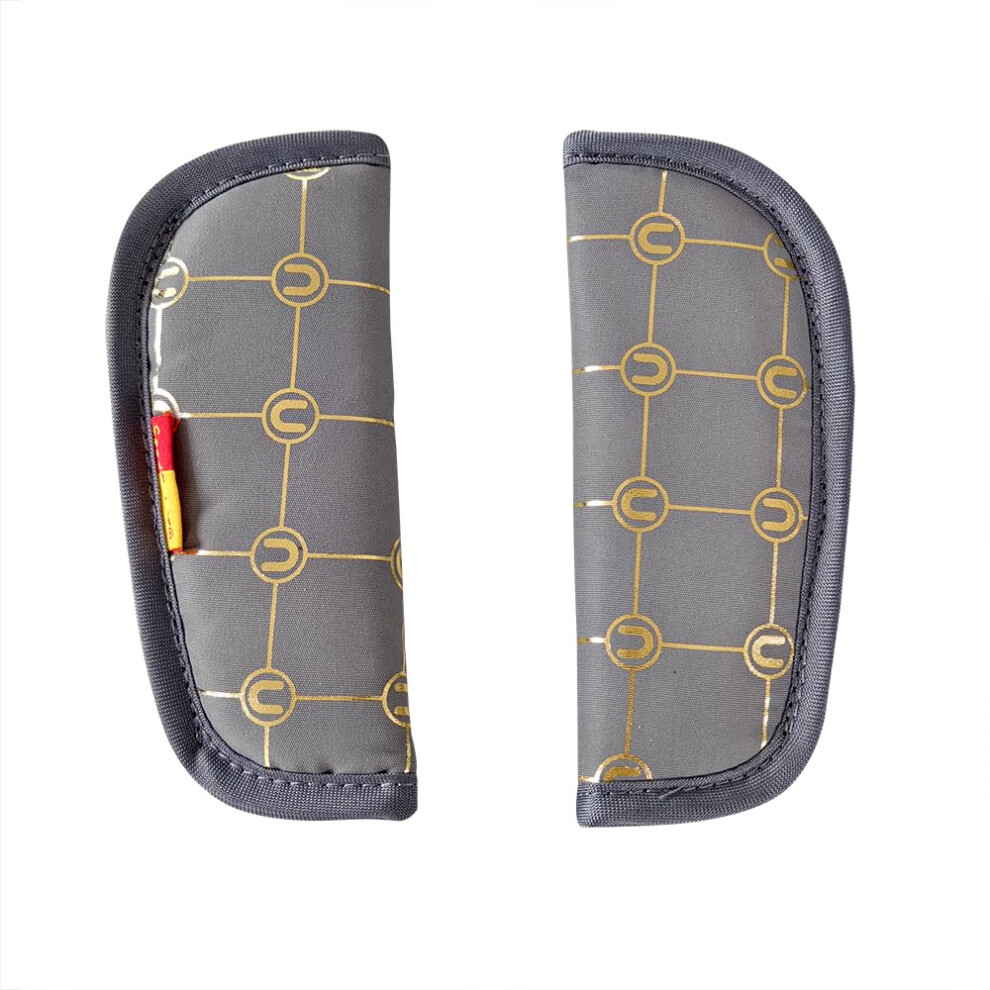 Baby Stroller Seatbelt Covers 2Piece Set, Universal Soft Cushions For Newborns And Infants, Grey Pram Belt Pads