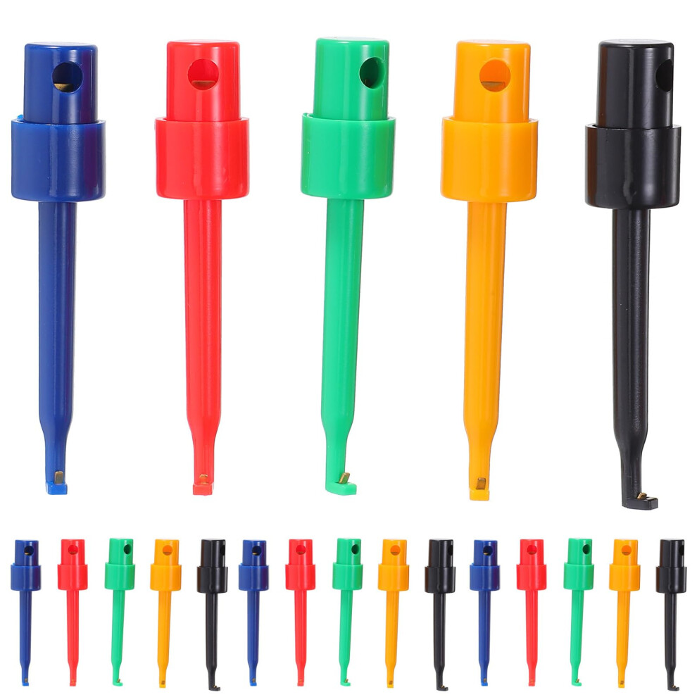 Multimeter Test Hook Clip 50 Pcs Assorted Color Mini Clips For Electrical Testing Probes And Electronic Components 9412369968524