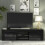 TV Unit 130cm Loom - Black with Gloss Doors 4