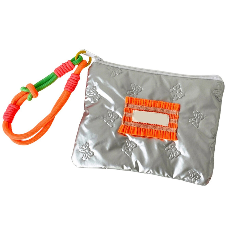 Embossed Silver Cosmetic Pouch Envelope Designs Multi Purpose-o