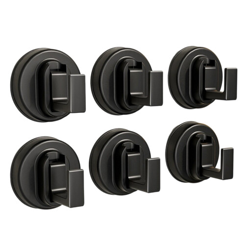 Drillless Wall Mount Hook Rustproof Aluminum-Black 6