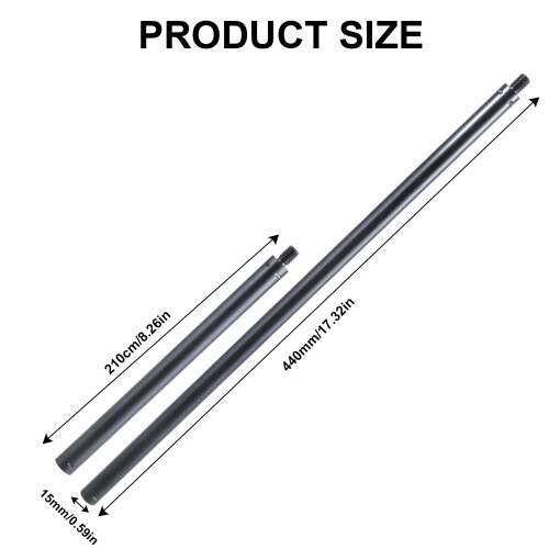 Aluminum Alloy Extension Rod Microphone Extender with-210mm 2