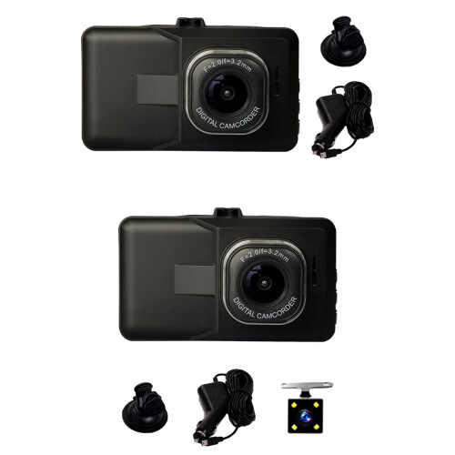 Caméra de tableau de bord automatique 1080P IPS,-Double caméra 1