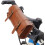 Motorcycle Tool Bag  Leather For Bicycle Fork Saddlebags, Handlebar Front Mount, Tail Rack Pouch With Straps, Brown 4