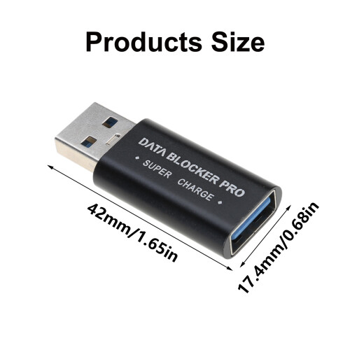 USB Data Blocker Fast Charging Adapter with Data Blocking 2