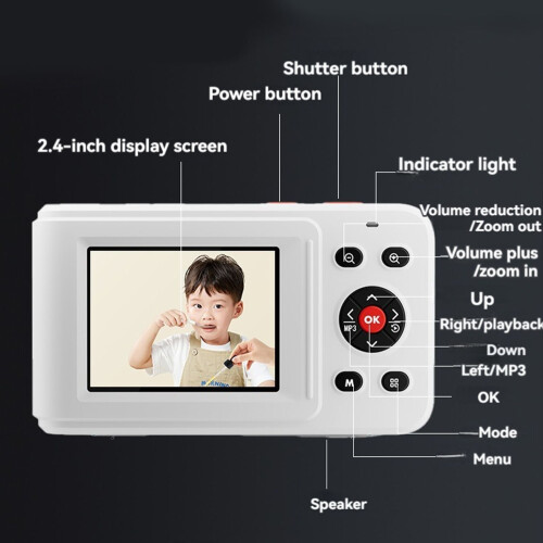 Small Clearly Digital Camera 7200 Megapixels Easy Carry-Red 2