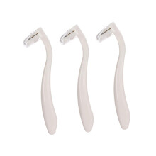 3Piece Razor Shavemate Mini Women's Razor Mini Razor for Women Body Hair Razor Women's Hair Razor Stainless Steel Miss White Razor
