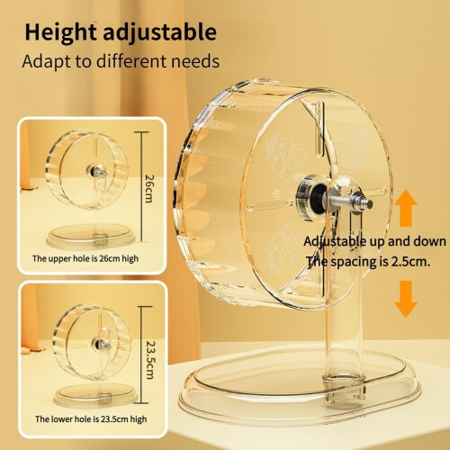 Hamster exercise wheels, silent spinner, running wheel for small pets (24 cm) 2
