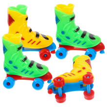 2 Pairs Finger Skateboard Realistic Roller Skates for Table Games, Training
