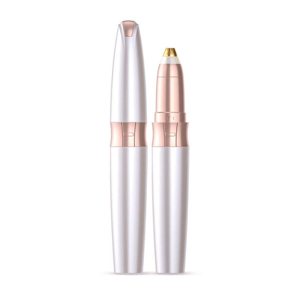 Gold Facial Hair Remover For Women And Eyebrow Trimmer, Eyebrow Hair Removal, Rechargeable Women's Razor, Eyebrow Epilator Pen, Electric (Gold)