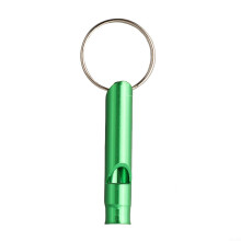Dog and bird deterrent whistle, lightweight metal design (green)
