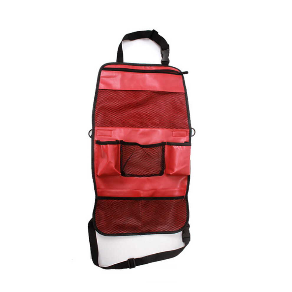 Space-Saving Car Organizer, Sturdy Foldable Tray For Most Vehicles, Clear Tablet Holder And Multi Storage Pockets, Premium Material Backseat 9138057225075