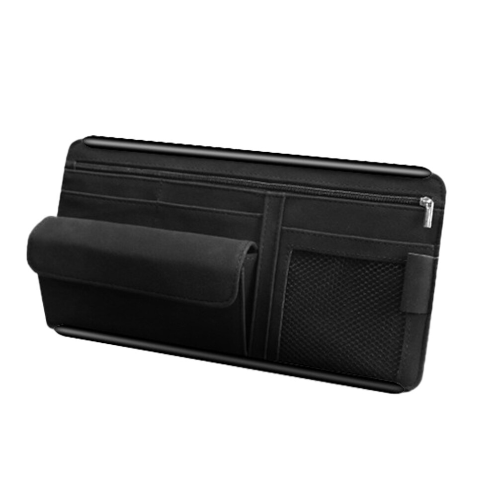 Universal Car Sun Visor Organizer, High Quality Suede Leather Ensures Safe Practical Storage For Your Journey 9138057225211