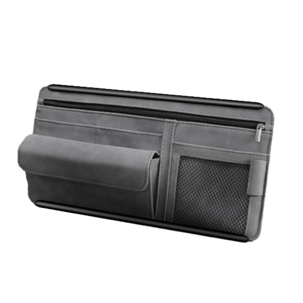 Universal Car Sun Visor Organizer, High Quality Suede Leather Ensures Safe Practical Storage For Your Journey 9138057225228