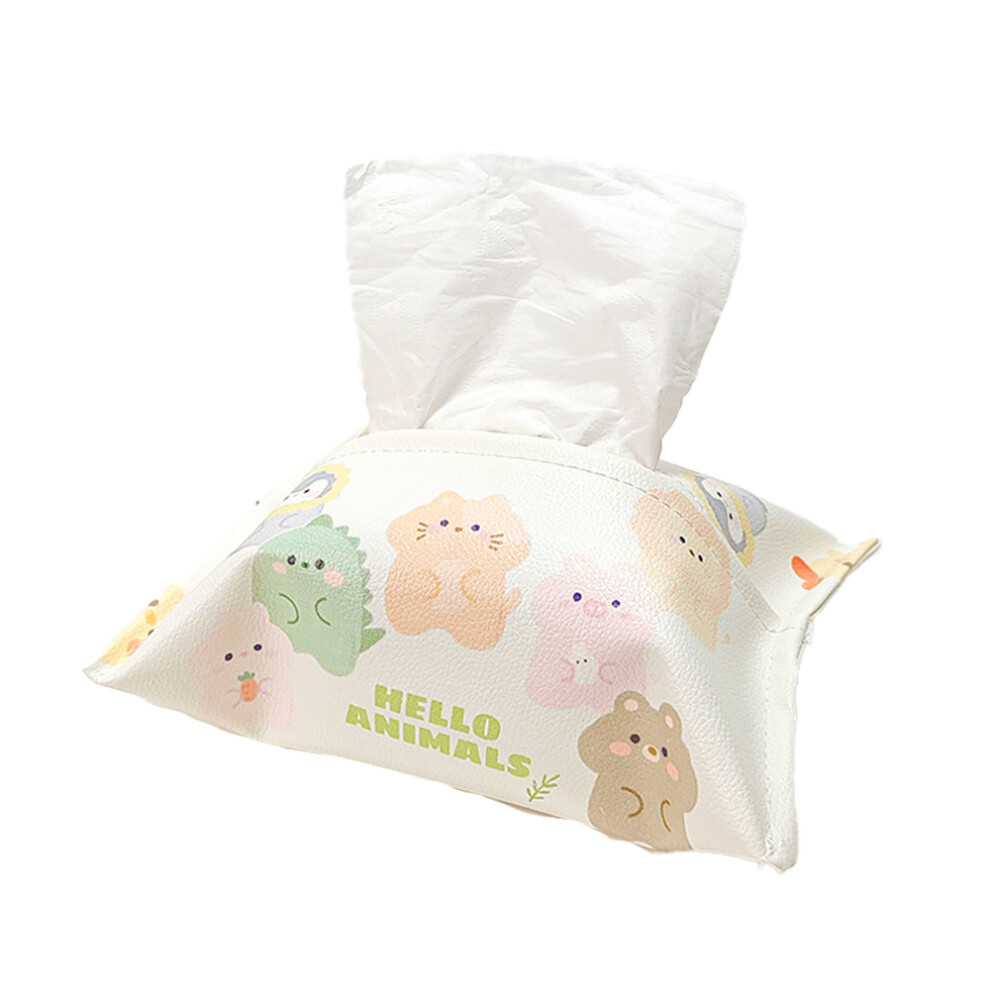 Charming Tissue Box Organizer, Cartoon Bear Design Facilitates Quick Access To Standard Tissues, For Home Decor And Office Space 9138057225334