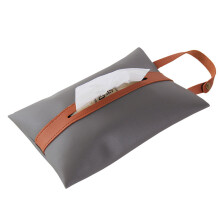 Porta-guardanapos de pano portátil, capa leve e impermeável para caixa de lenços de papel com alça para pendurar, ideal para carro, sala de