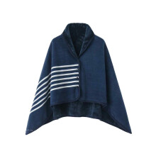 Warm Thermal Blanket for Women, Button Closure Shawl Poncho with All Season Comfort, Fleece Lined Wearable Wrap, Thickened Soft Flannel Office Sofa Co