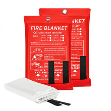 Emergency Survival Fire Blanket for Home and Office, Fireproof Flame Retardant Safety Cover Heat Insulation Mat, Fire Suppression Blanket for Grease E