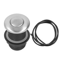 Pulsante da incasso per tritarifiuti, interruttore pneumatico con funzione di blocco e tubo flessibile da 1,5 m, design in materiale resistente per