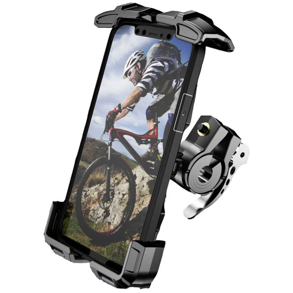 Bicycle Phone Holder, Highly Adjustable 360Rotation Handlebar Clamp, For 4.7-6.8 Inch Devices, Easy Installation, Dual Locking Security, Compatible 9176269150013