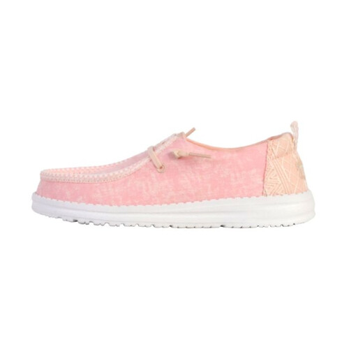 Mocassim com Cadarço Hey Dude Wendy Surf Wash - Rosa