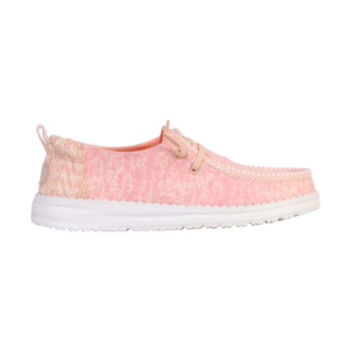 Mocassim com Cadarço Hey Dude Wendy Surf Wash - Rosa 1