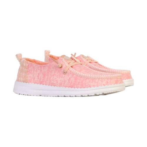 Mocassim com Cadarço Hey Dude Wendy Surf Wash - Rosa 2