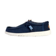 Hey Dude Wally Mocassim básico com cordões - Navy White