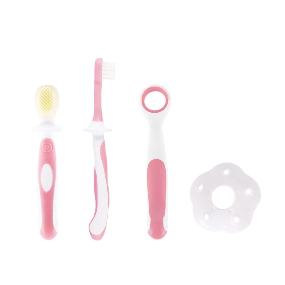 Award-Winning Baby Oral Care Collection, Comfortable Fit for Early Teethers - Soft Tongue Cleaner & Food-Grade Silicone Toothbrush Set for Gentle Clea