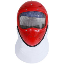 Fencing for Kids Plastic Helmet Face Mask, Training Equipment, Red, Fencing Protection Gear