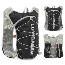 Running Backpacks Lightweight Hydration Vest for Outdoor Use, Adjustable Chest Straps, Breathable Reflective Design, Black One Size