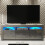 TV Unit 160cm Shine - Dark Grey with Gloss Doors and LED Lights 4