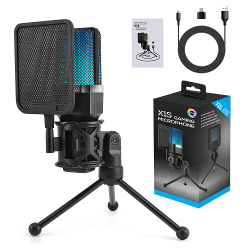 Ensemble de microphones de bureau avec support de microphone