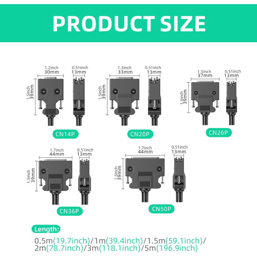 SCSI Cable with Screw Lock 28AWG CN26P 1.5m Speed Data Transfer and Secure Connection 1