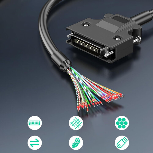 SCSI Cable CN36P 5m with PushUp Screw Lock, MultiInterface CN14P CN20P CN26P CN50P for Secure Data Transfer 1