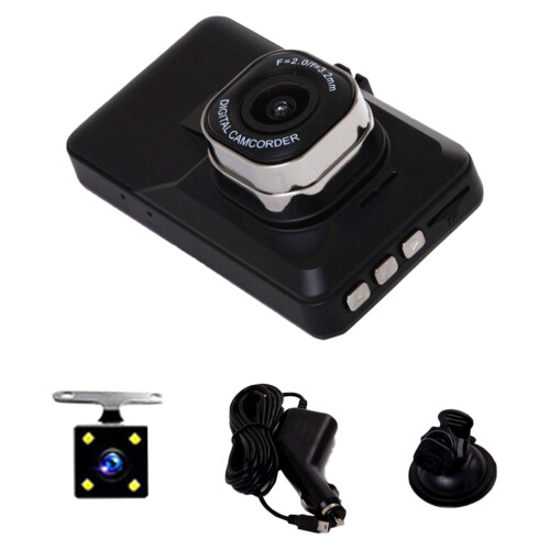 Caméra de tableau de bord automatique 1080P IPS,-Double caméra