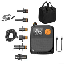 Portable Electric Air Pump 8000mAh Rechargeable Inflator With Digital LCD Display For Kayak Boat Canoe Raft Water Sports 25PSI Max Pressure