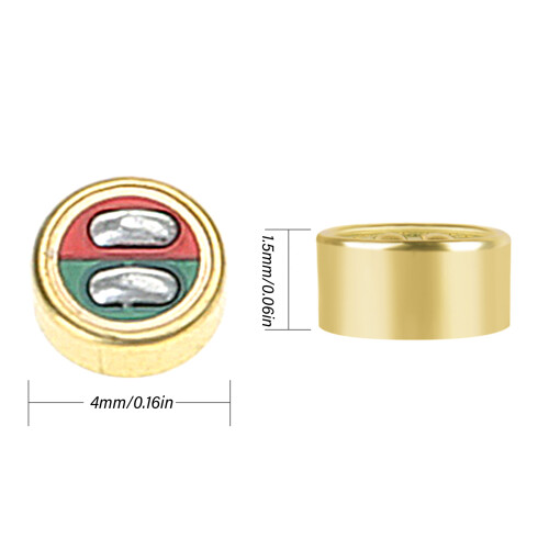 Metalen constructie electret-condensatormicrofooncapsules voor 2