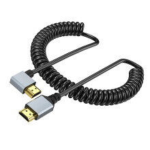 Speed HDMI 2.0 Cable Spring Coiled Right Angled Or Straight Head Male To Male For 4K TVs And Computer Monitors