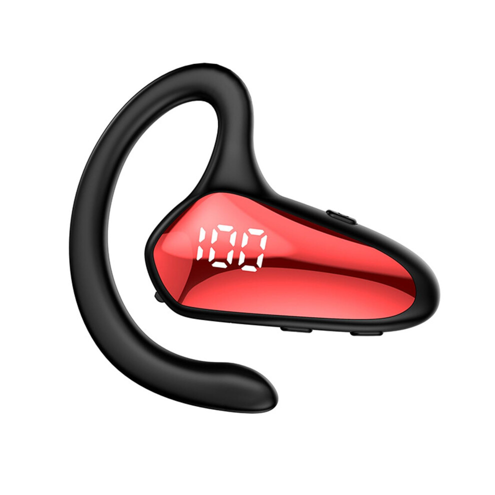 Earpiece Wireless Handsfree Headset With Cvc Noise Cancellation Builtin Microphone Digital Display Trucker Office Red 9412369040190
