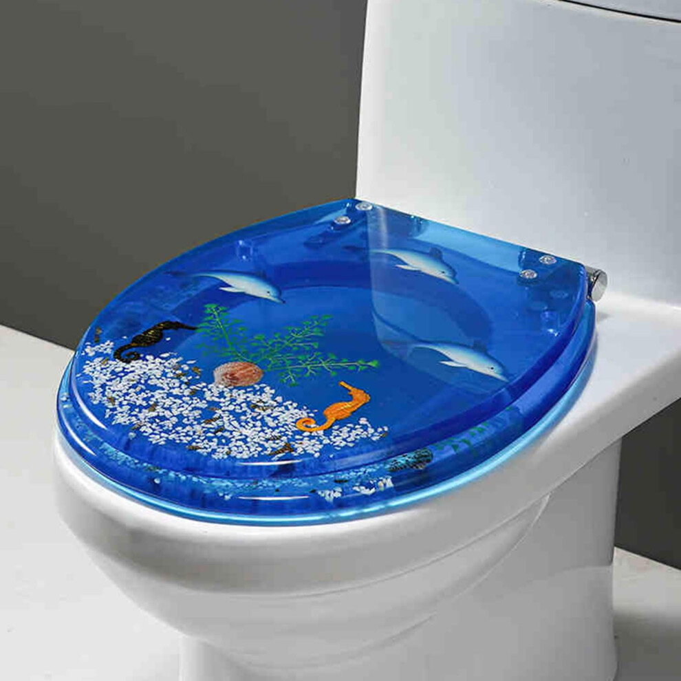 Resin Toilet Seat Soft Close Quick Release Removable Slow Close Style I 42 Cm By 36 Cm 9189345970634