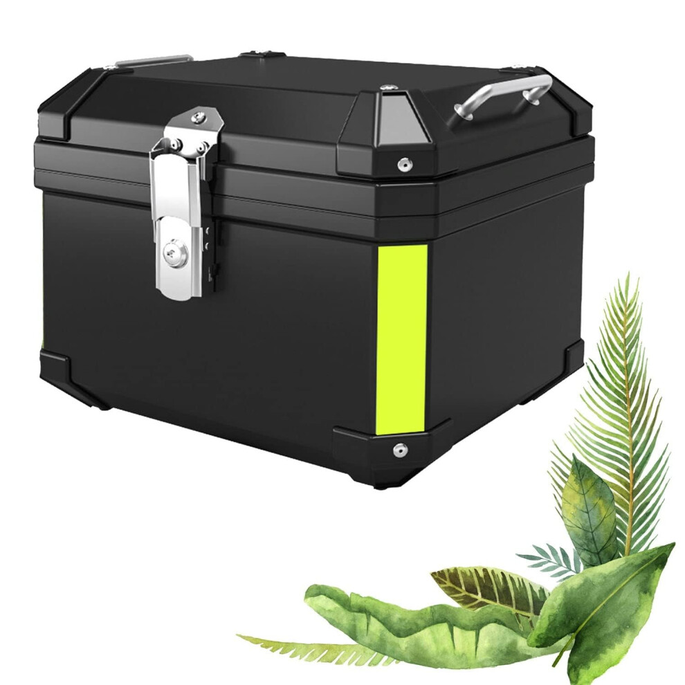 Waterproof Heavy Duty Motorcycle Case 45L Universal Fit Scooter Tail Box Lockable Trunk Luggage Carrier Black 9412369040268