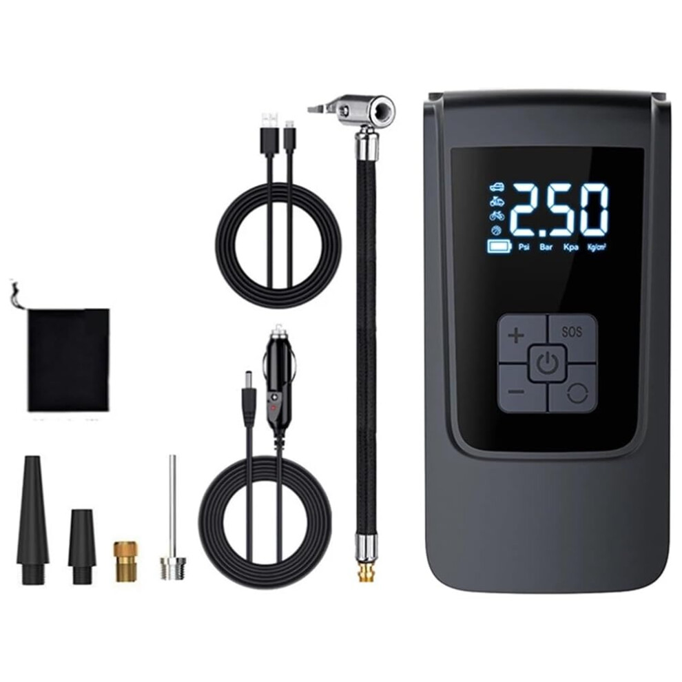 Portable Electric Air Compressor Air Pump For Car Portable Tyre Inflator Electric Motorcycle Pump For Car Motorcycles Ref: 4524 9365049767316