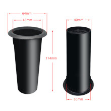 2pcs Easy Installation Speaker Pipe for Home Theater Car-50x114